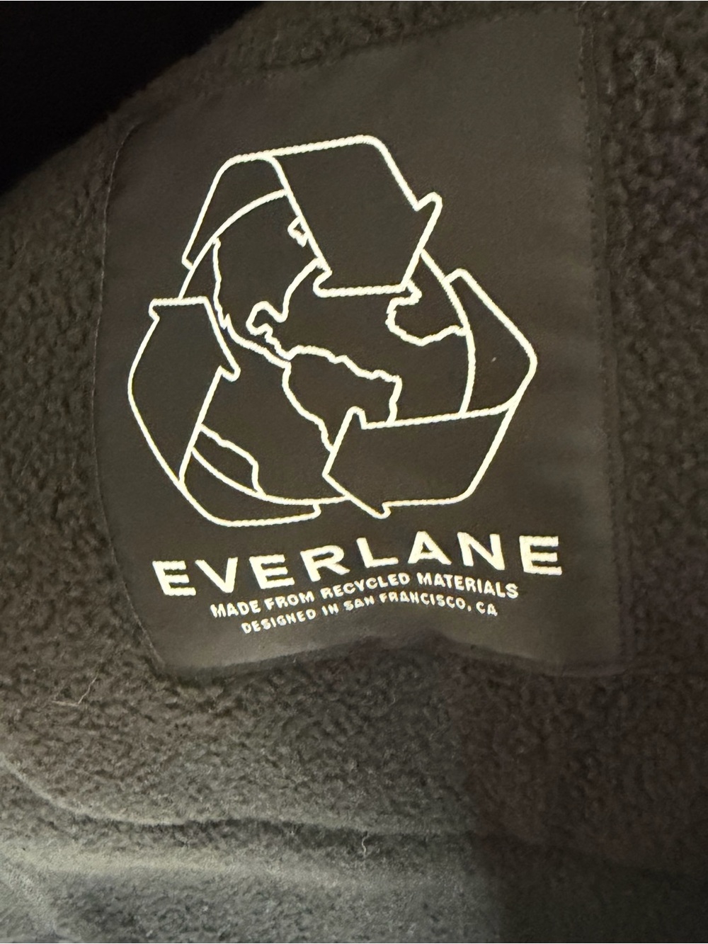 NEW Everlane Black Fleece Teddy Liner Jacket in Size Large - Picture 12 of 12